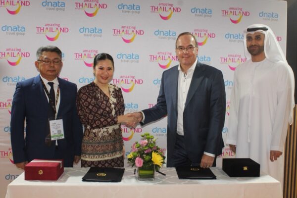 وقعت هيئة السياحة التايلاندية ومجموعة دناتا للسفريات. الشركة العالمية الرائدة في خدمات السفر. اتفاقية شراكة استراتيجية تهدف إلى تعزيز السياحة في تايلاند. تم إبرام الاتفاقية رسميًا